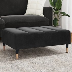 Υποπόδιο Μαύρο 77x55x31 εκ. Βελούδινο