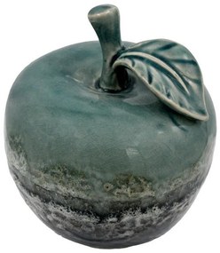 Κεραμικό Διακοσμητικό Μήλο FL757 Fylliana Πράσινο-Γκρί χρώμα 12x13εκ