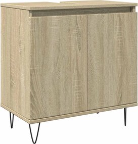 vidaXL Σετ Επίπλων Μπάνιου 3 Τεμαχίων Sonoma Δρυς Επεξεργασμένο Ξύλο