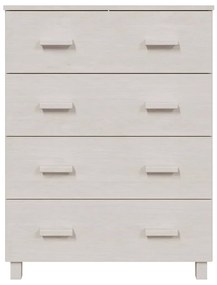 vidaXL Συρταριέρα HAMAR Λευκή 79 x 40 x 103,5εκ. από Μασίφ Ξύλο Πεύκου