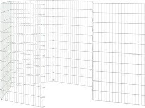 vidaXL Περίφραξη Ζώων Ελεύθερης Βοσκής 6 Πάνελ 54x100 εκ. Γαλβ. Σίδερο