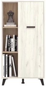 Βιτρίνα Umbria POP Λευκός Δρύς - Γκρί Δρύς 67,5x33x130,5 εκ. 67.5x33x130.5 εκ.