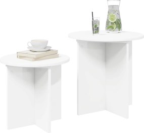 vidaXL Σετ βοηθητικά τραπεζάκια 2 pcs Μηχανικά επεξεργασμένο ξύλο