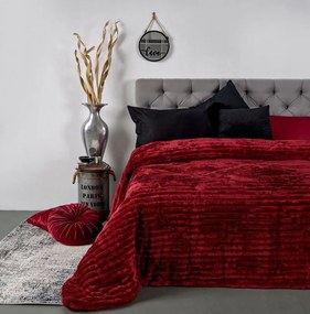 Κουβερτοπάπλωμα Flannel-Sherpa Ζακάρ Μονό 160x240εκ. Cortina Bordo SB HOME