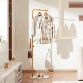 VEVOR Coat Rack Freestanding Coats Rack with Quartz Stone Base &amp; 3 Round Hooks