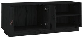 vidaXL Έπιπλο Τηλεόρασης Μαύρο 105x34x40 εκ. από Μασίφ Ξύλο Πεύκου