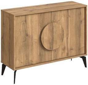Μπουφές Gora 0214150 110x35,6x82cm Light Brown Melamine, Metal