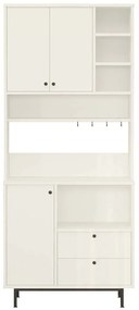 Ντουλάπι Κουζίνας 956LCS3556 88x35,5x205cm White Μοριοσανίδα, Μέταλλο