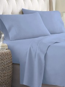 Σεντόνια Διπλά 200x270 Σετ 4 τεμ. Sunshine Cotton Feelings 26 - Light Blue 152-12