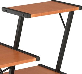 vidaXL Γραφείο με Ράφια Μαύρο / Καφέ 116 x 50 x 93 εκ.