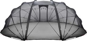vidaXL Σκηνή πισίνας τύπου θόλου 538 x 440 x 204 εκ. Διαφανές