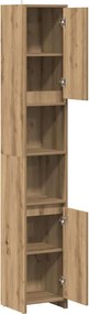 vidaXL Στήλη Μπάνιου Τεχνίτης Δρυς 30x30x183,5 εκ. Επεξεργασμένο Ξύλο
