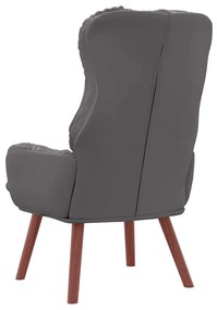 vidaXL Χαλαρωτική Πολυθρόνα Γκρι 69 x 74 x 93 εκ. Τεχνητό δέρμα