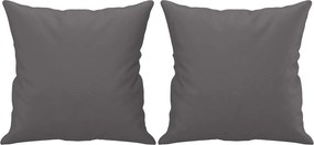 vidaXL Πολυθρόνες Σετ 2 Τεμαχίων Γκρι Συνθετικό Δέρμα με Μαξιλάρια