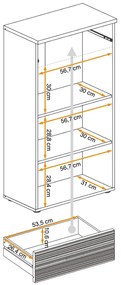 Swap XIX Σύνθεση Καφέ δρυς 280x180x40