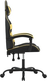 vidaXL Καρέκλα Gaming Μαύρο/Χρυσό από Συνθετικό Δέρμα