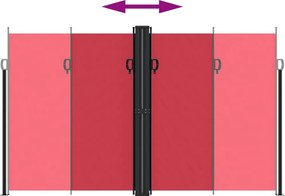 vidaXL Σκίαστρο Πλαϊνό Συρόμενο Κόκκινο 200 x 600 εκ.