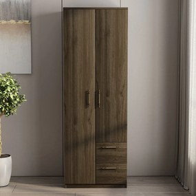 Διφυλλη Ντουλαπα Καρυδια MERLIN 45x60x171.8