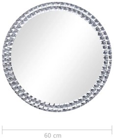 vidaXL Καθρέφτης Τοίχου 60 εκ. από Ψημένο Γυαλί