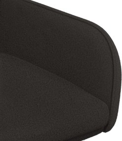 vidaXL Καρέκλες φαγητού 2 pcs Μπουκλέ Μαύρο 59 x 57 x 85 εκ.