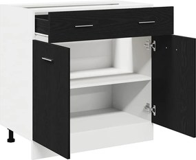 vidaXL Κρεμαστό ντουλάπι Μαύρη Οξυά 80 x 31 x 81,5 εκ.