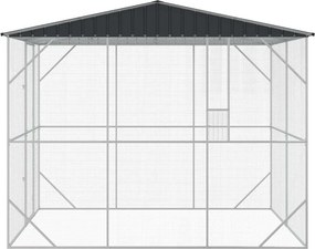 vidaXL Κλουβί Πουλιών Ανθρακί 227 x 310 x 247 εκ