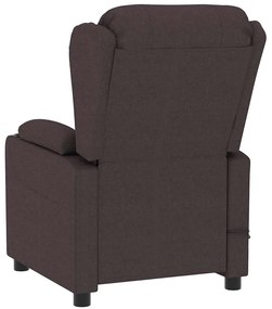 vidaXL Πολυθρόνα Μασάζ Ηλεκτρική Σκούρο Καφέ Υφασμάτινη