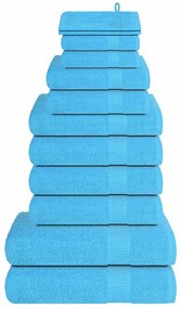vidaXL Σετ Πετσετών 12 Τεμαχίων FROGN Τυρκουάζ 360 γρ./μ²