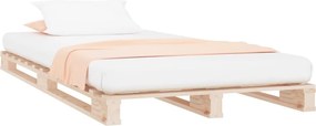 vidaXL Κρεβάτι Παλέτες 90x190 Μασίφ Ξύλο Πεύκου Single
