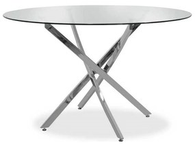 Τραπέζι ArteLibre PHLAX Διάφανο Γυαλί Φ120x74cm
