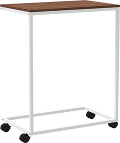 vidaXL Βοηθητικό Τραπέζι με Ρόδες Λευκό 55 x 35 x 70 εκ. Επεξ. Ξύλο