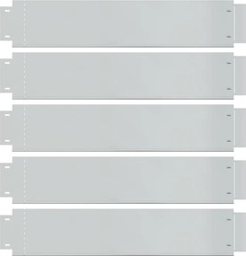 vidaXL Περιθώρια κήπου 5 τμχ. 100 x 19 cm Γαλβανισμένος Χάλυβας Ασημί