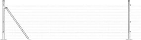 vidaXL Στύλος Περιφράξεων Ασημί 100 x 0,4 μ (25 x 25 χλστ πλέγμα)