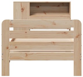 vidaXL Σκελετός Κρεβατιού Χωρίς Στρώμα 75x190 εκ Μασίφ Ξύλο Πεύκου