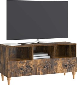 vidaXL Ντουλάπι TV 102 x 34,5 x 50 εκ. Καπνιστή Δρυς