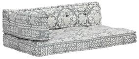 vidaXL Μαξιλάρι για Καναπέ Παλέτας Ανοιχτό Γκρι Patchwork Υφασμάτινο