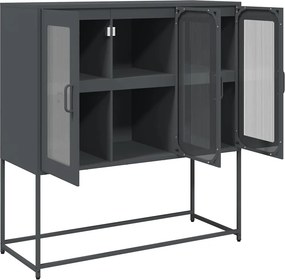 vidaXL Ντουλάπι Ανθρακί 100,5x39x107 εκ. από Χάλυβα Ψυχρής Έλασης