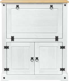 vidaXL Ντουλάπι κρασιού Λευκό 97 x 45 x 114 εκ Στερεά ξυλεία πεύκου