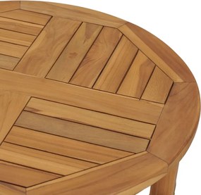 vidaXL Τραπέζι Μπαρ Ø 60 εκ. από Μασίφ Ξύλο Teak