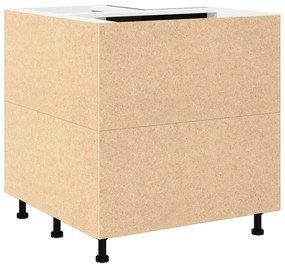 vidaXL Μαύρο Δρυς Γωνιακό Κάτω Ντουλάπι - 75.5 x 75.5 x 81.5 εκ, Φτιαγμένο από Επεξεργασμένο Ξύλο
