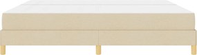 vidaXL Κρεβάτι με ελατήρια με στρώμα Κρεμ 200 x 200 cm ύφασμα