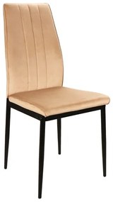 CHAIR ATOM VELVET BLACK FRAME / BEIGE BLUVEL 28 DIOMMI ATOMVCBE