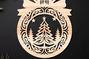 Σετ των 3 Intra απο ξύλο plywood 3mm-4mm πάχος Χριστουγεννιάτικο Στολίδι Δίασταση 8x8 cm INTRAFABR-110145045