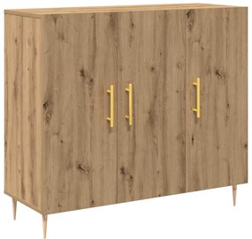 vidaXL Πλαϊνό γραφείο artisan δρυς 90 x 34 x 80 εκ. Επεξεργασμένο ξύλο