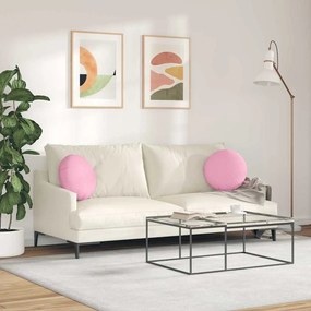 vidaXL Μαξιλάρια καθισμάτων 2 pcs ύφασμα Ροζ Ø40 x 13 εκ