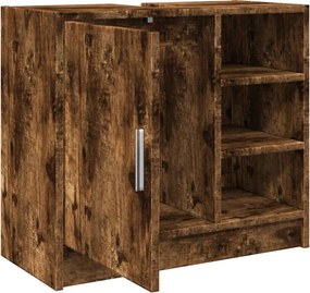 vidaXL Ντουλάπι Νιπτήρα Καπνιστή Δρυς 63x29x55 εκ. Επεξεργασμένο Ξύλο