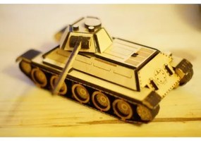 Intra απο ξύλο plywood 3mm-4mm πάχος - Tank T-34 3D Puzzle 3mm Δίασταση 30x30 cm Intraeaxys-qomm3wko