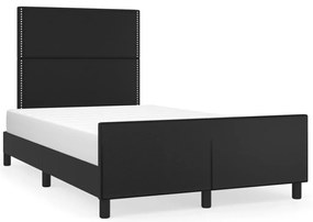 vidaXL Πλαίσιο Κρεβατιού με Κεφαλάρι Μαύρο 120x200 εκ. Συνθετικό Δέρμα