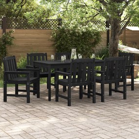 vidaXL Καρέκλες Φαγητού Κήπου 6 τεμ Μαύρο 65,5x55,5x88 εκ. HDPE