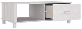 vidaXL Τραπεζάκι Σαλονιού HAMAR Λευκό 100x55x35 εκ. Μασίφ Ξύλο Πεύκου